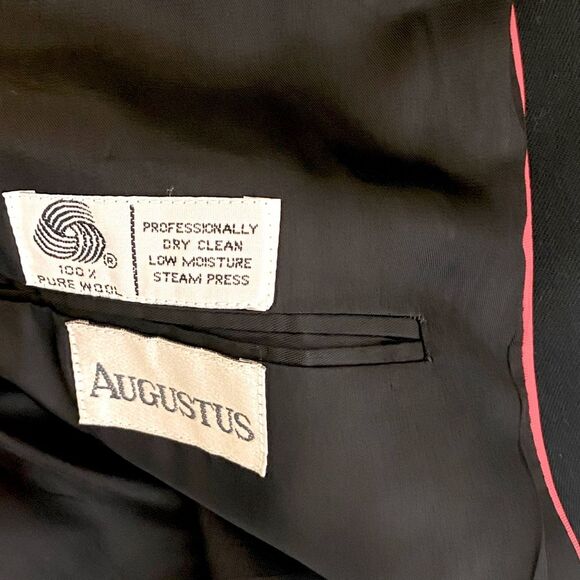 Vintage Augustus - Black Double Breasted Blazer - size 14 - Picture 5 of 8
